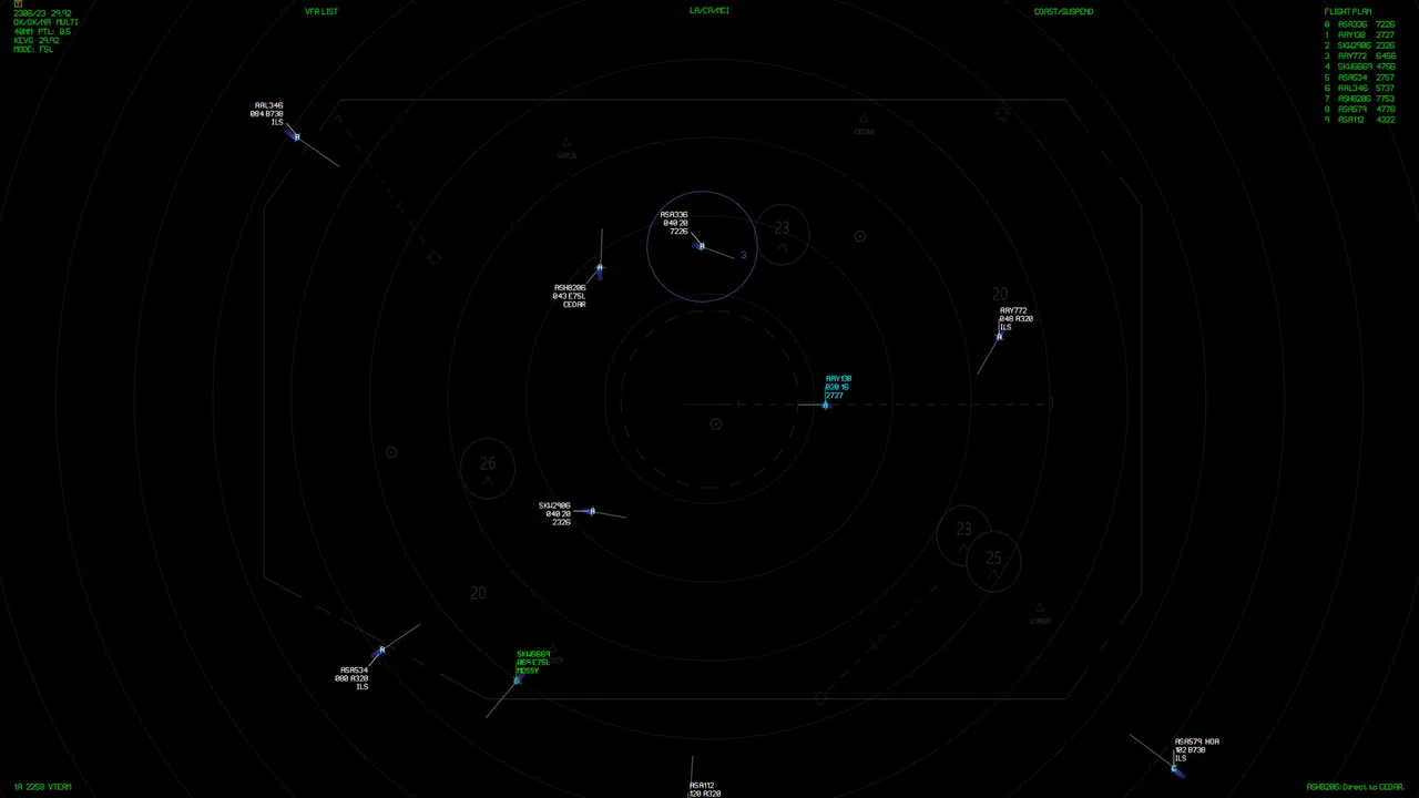vTERM ATC Simulator Screenshot 2