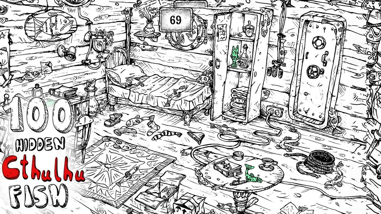 100 hidden Cthulhu fish Demo Screenshot 1