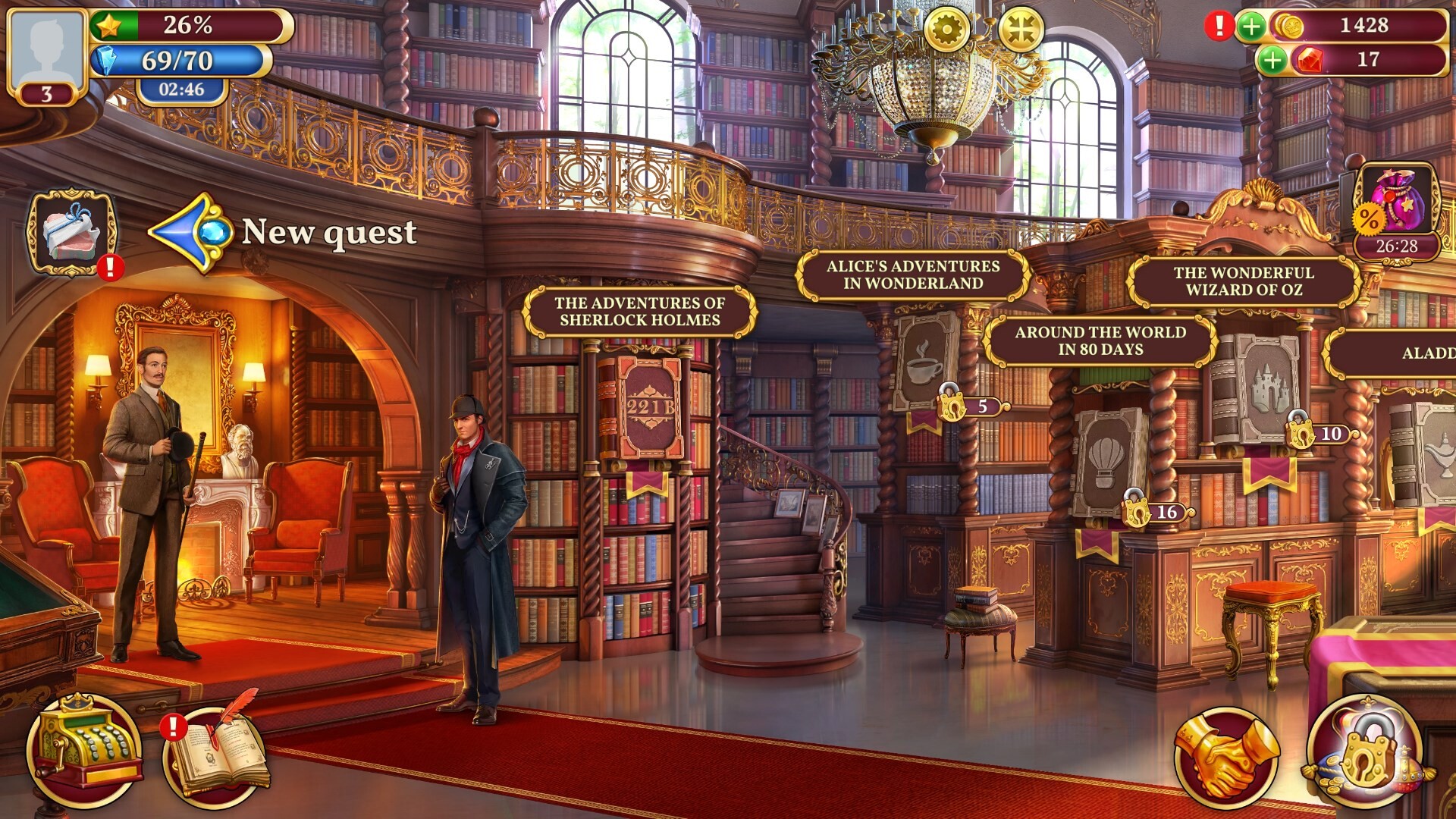 Sherlock: Hidden Object & Match-3 Mystery Screenshot 0
