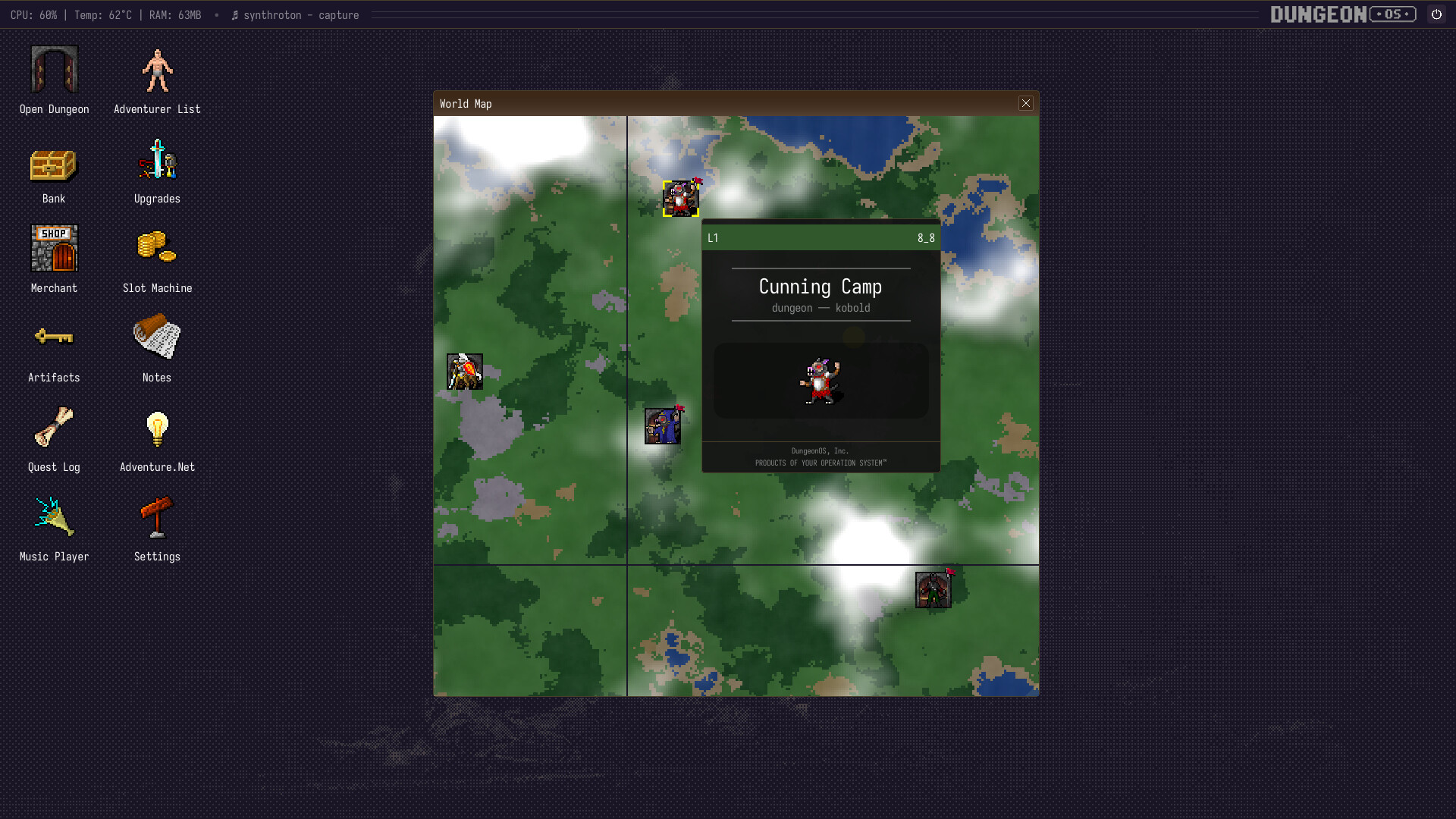 DungeonOS Screenshot 1