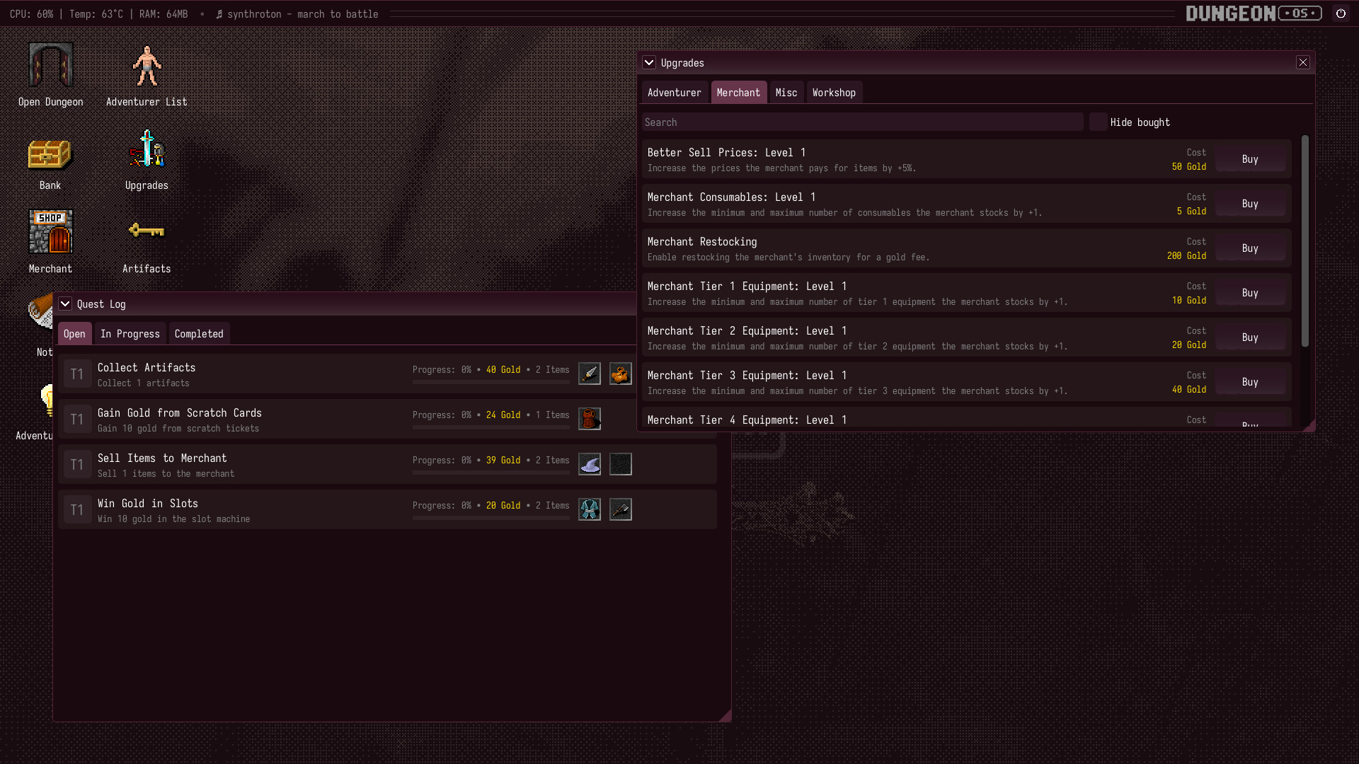 DungeonOS Screenshot 4