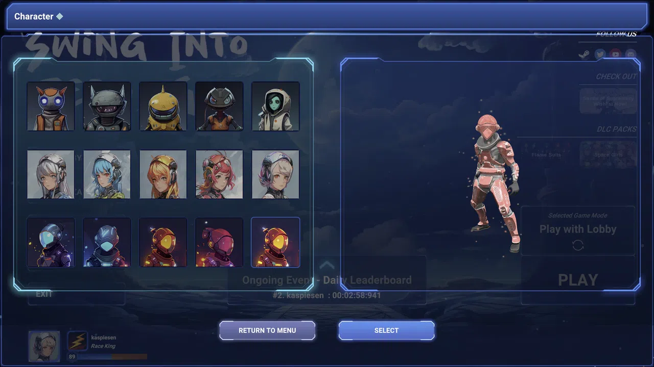 Swing Into Zero-G: Flame Suits Character Bundle Screenshot 3