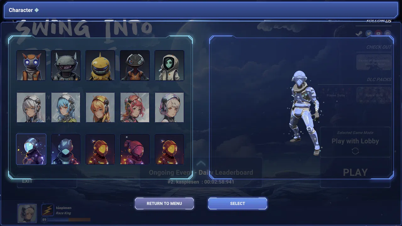 Swing Into Zero-G: Flame Suits Character Bundle Screenshot 0