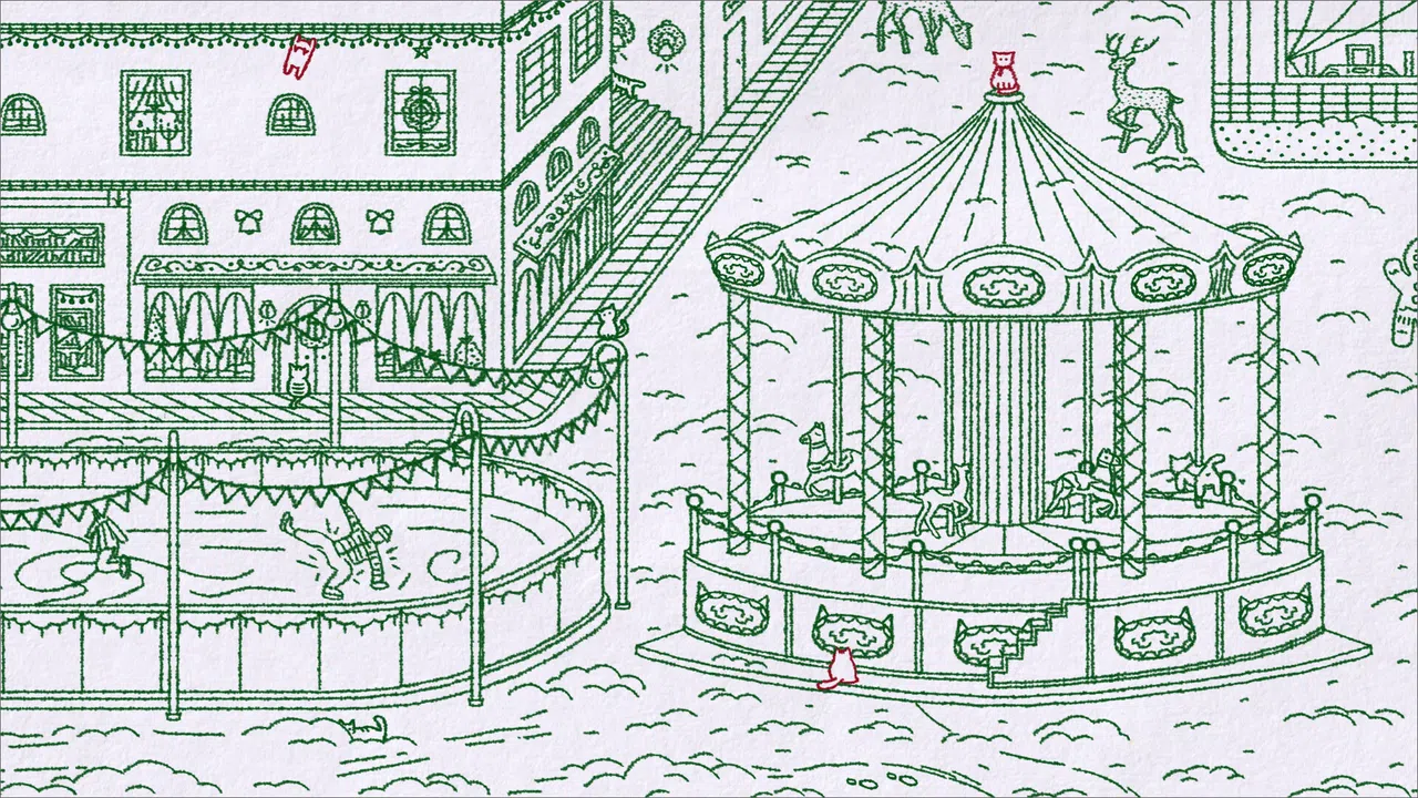 Doodle Cats: Christmas Mystery Screenshot 1