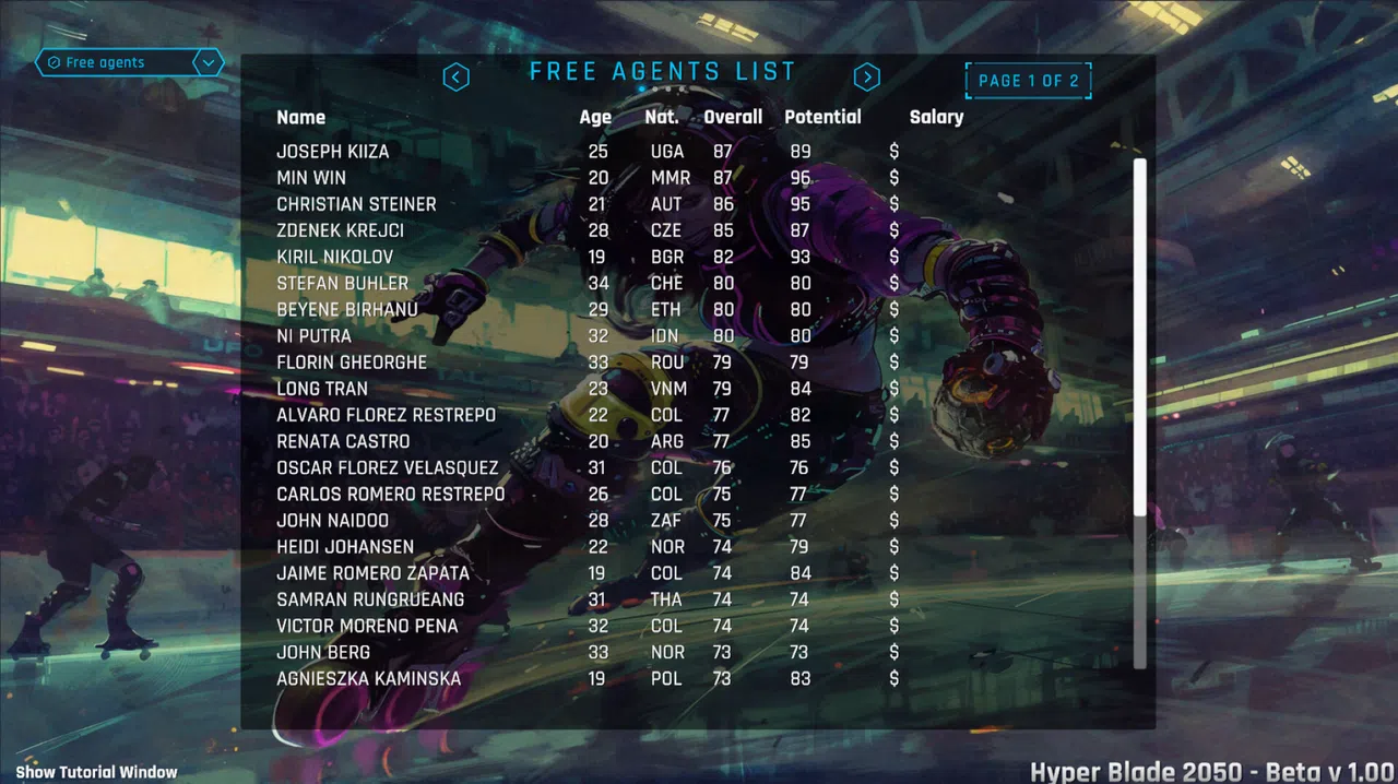 HyperBlade 2050 - Dystopian Sports Manager Screenshot 9