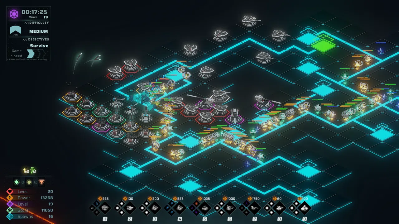 Neon Grid Defenders Demo Screenshot 5