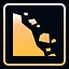 Danger! Falling rocks icon
