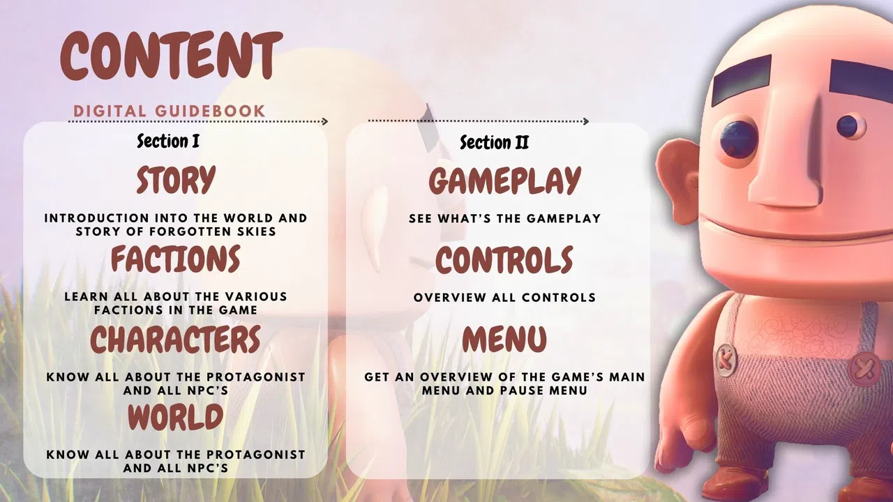 Forgotten Skies - Digital Guidebook Screenshot 2