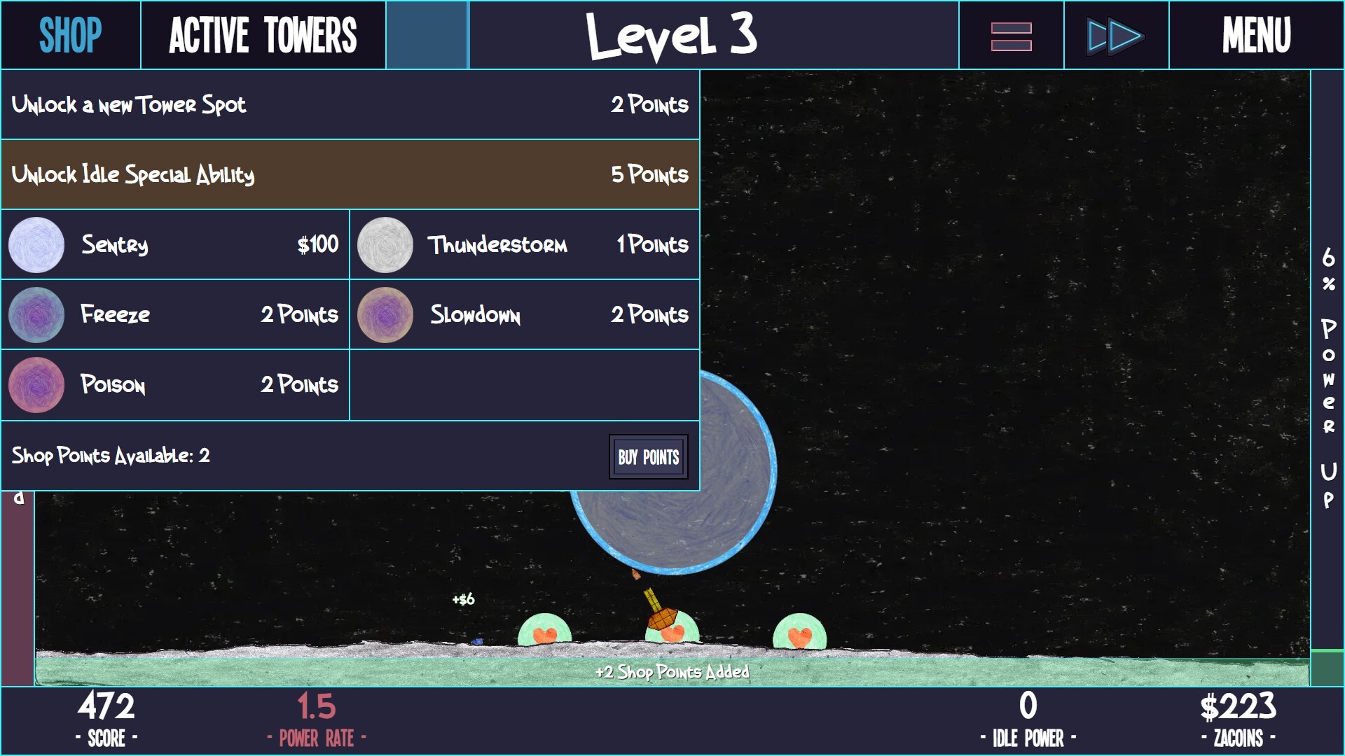 ZaciSa: Idle Defense! Screenshot 1