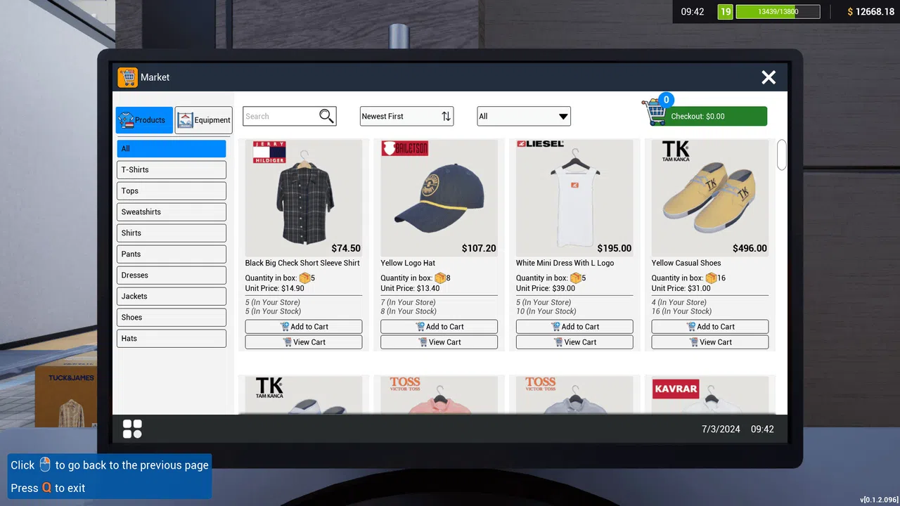 Retail Company Simulator Demo Screenshot 4