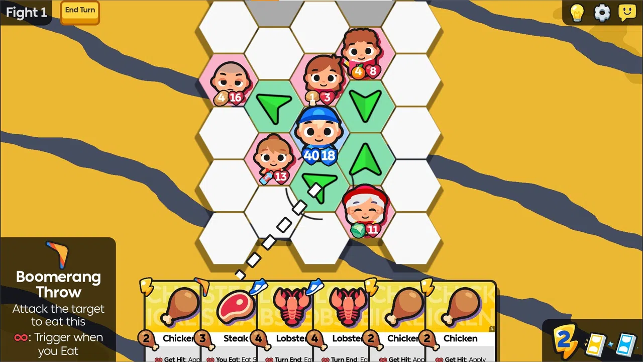 Food Fight Fiesta Demo: Multi-Use Cards Screenshot 10