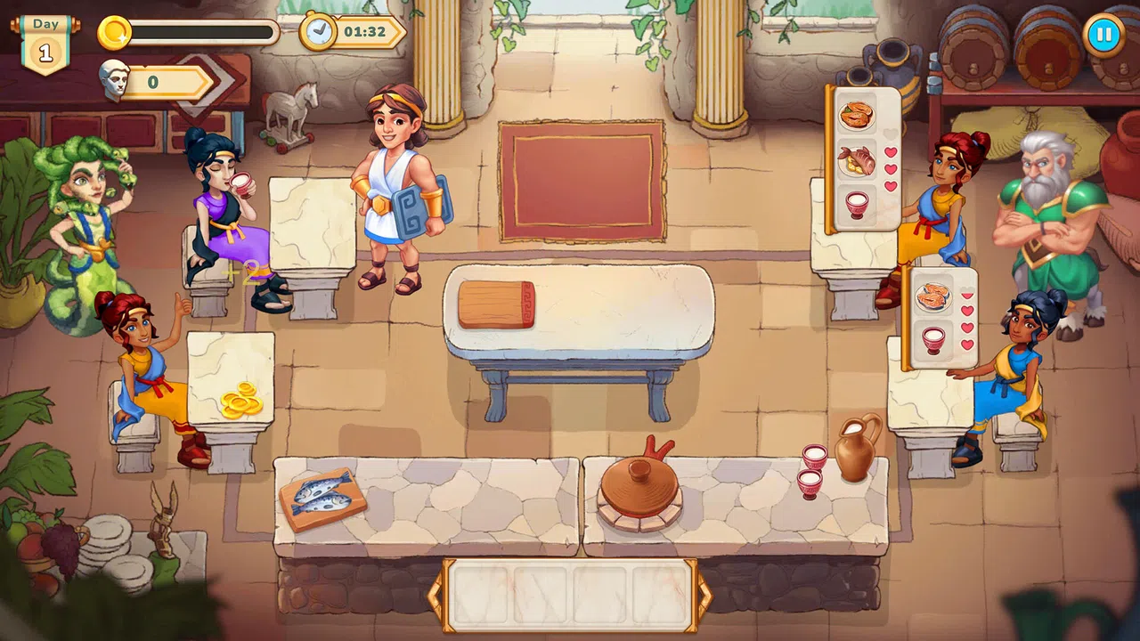 Greek Kitchen Frenzy: Dionysus Screenshot 1