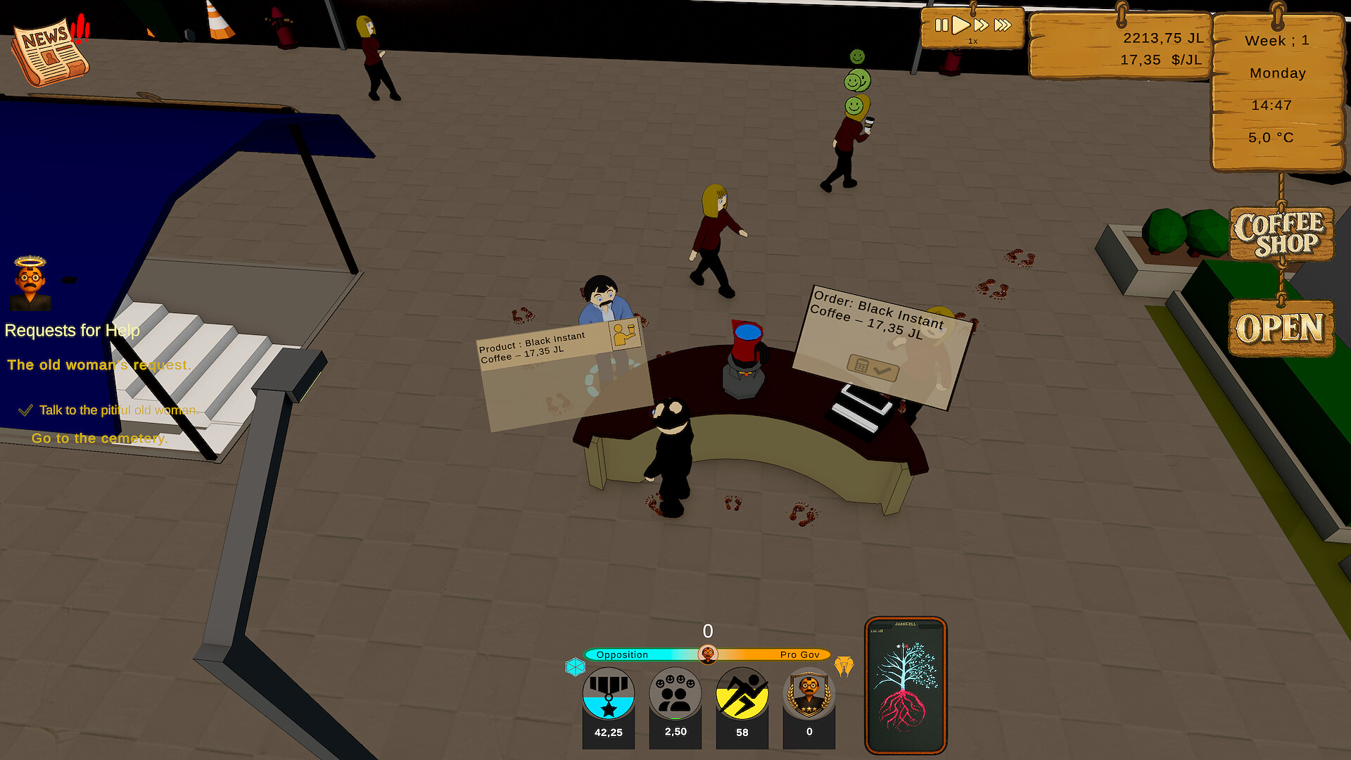 Life in Jasskia: a Coffee Shop Screenshot 0