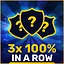 Third time in a row icon