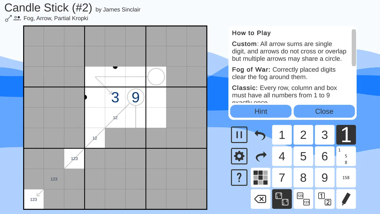 Cracking the Cryptic - Fog of War #1 Screenshot 0