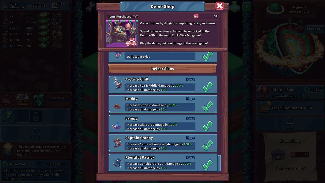 Click Click Dig: Demo Screenshot 2