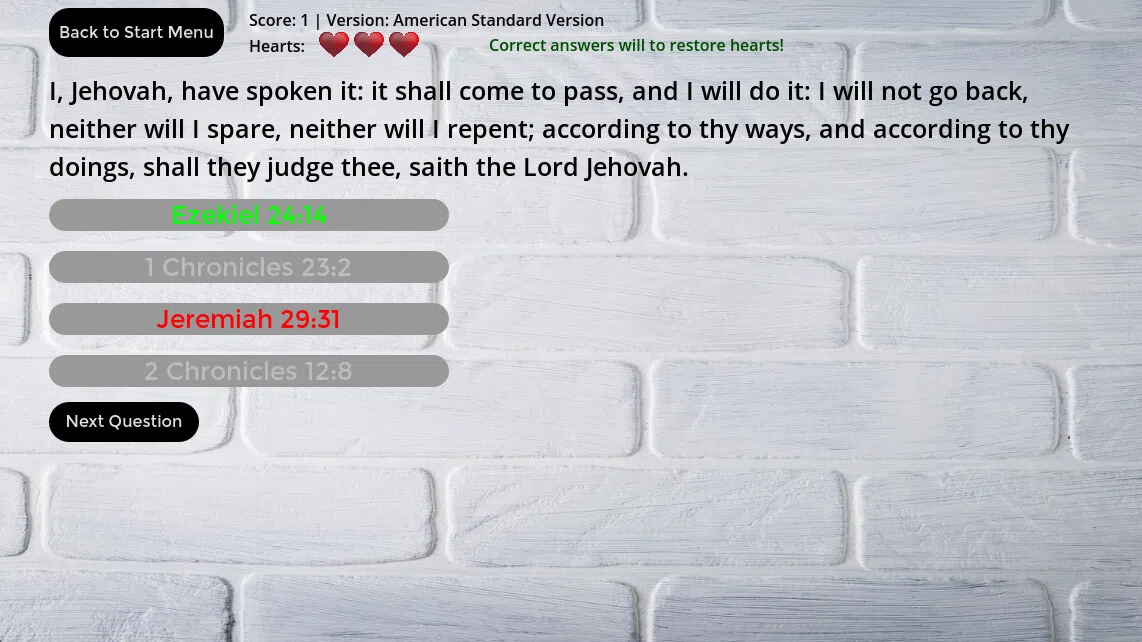 Bible Verse Challenge Screenshot 1
