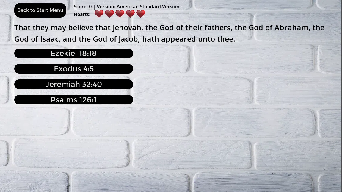 Bible Verse Challenge Screenshot 0