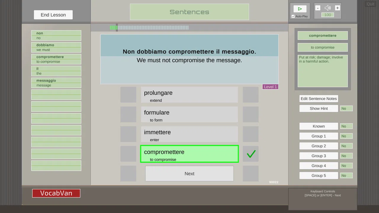 VocabVan - Italian Screenshot 0