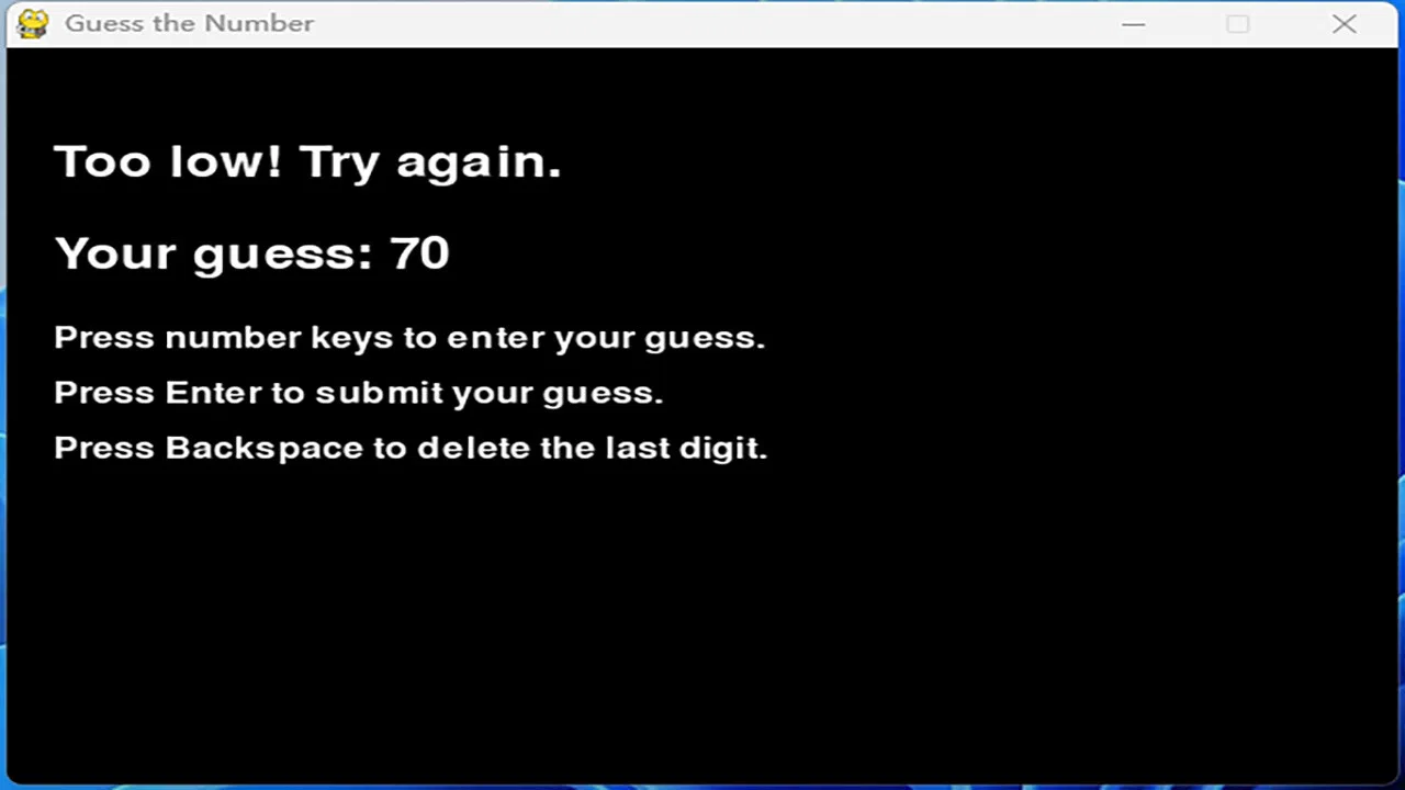 Mini Game：Guess numbers Screenshot 1