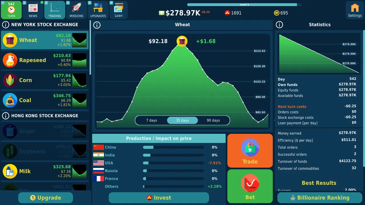 Stock Exchange Game Screenshot 2