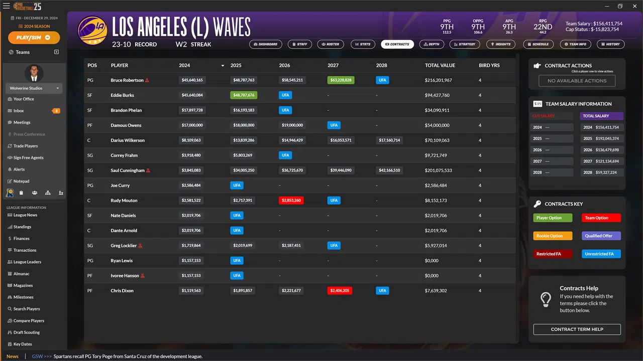 Draft Day Sports: Pro Basketball 2025 Screenshot 2