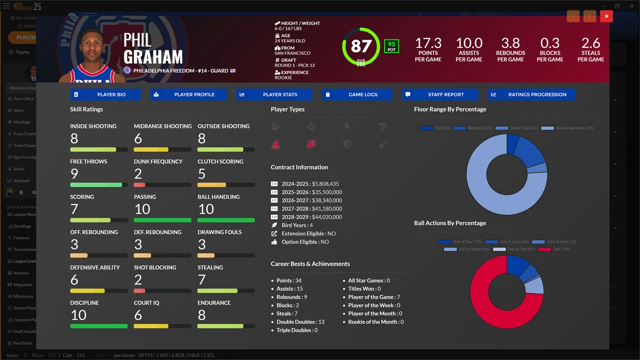 Draft Day Sports: Pro Basketball 2025 Screenshot 1