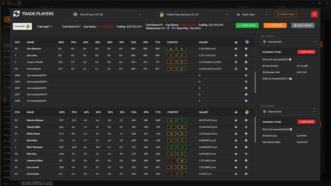 Draft Day Sports: Pro Basketball 2025 Screenshot 4