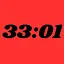 33:01 on the Clock icon