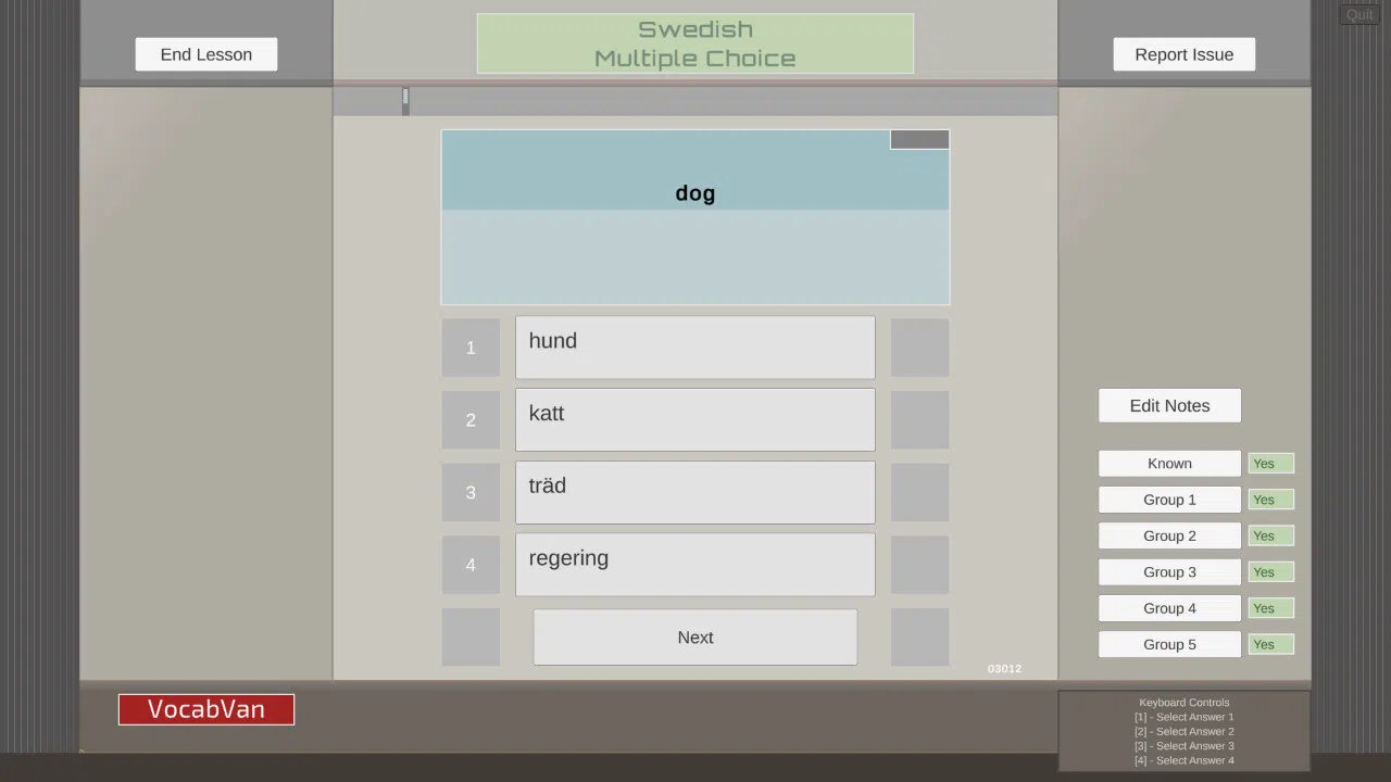 VocabVan - Swedish Screenshot 0