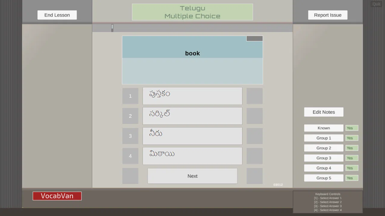 VocabVan - Telugu Screenshot 0