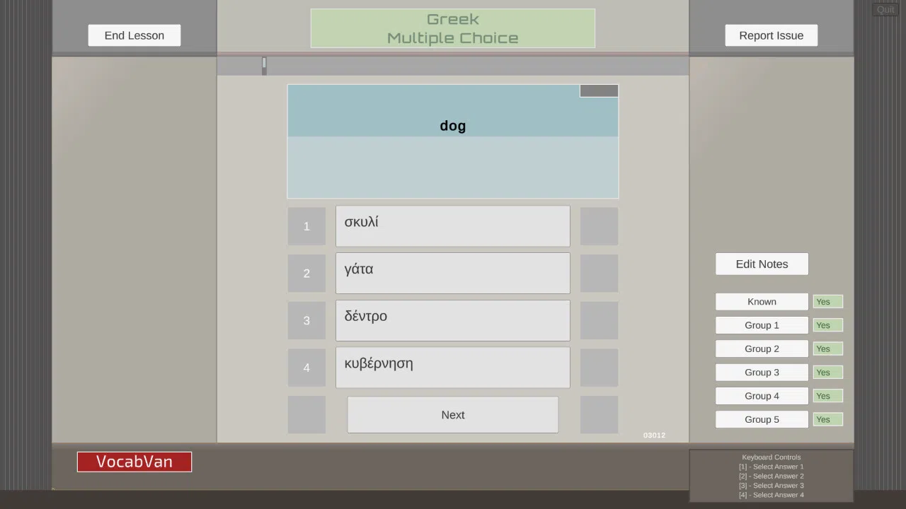 VocabVan - Greek Screenshot 0