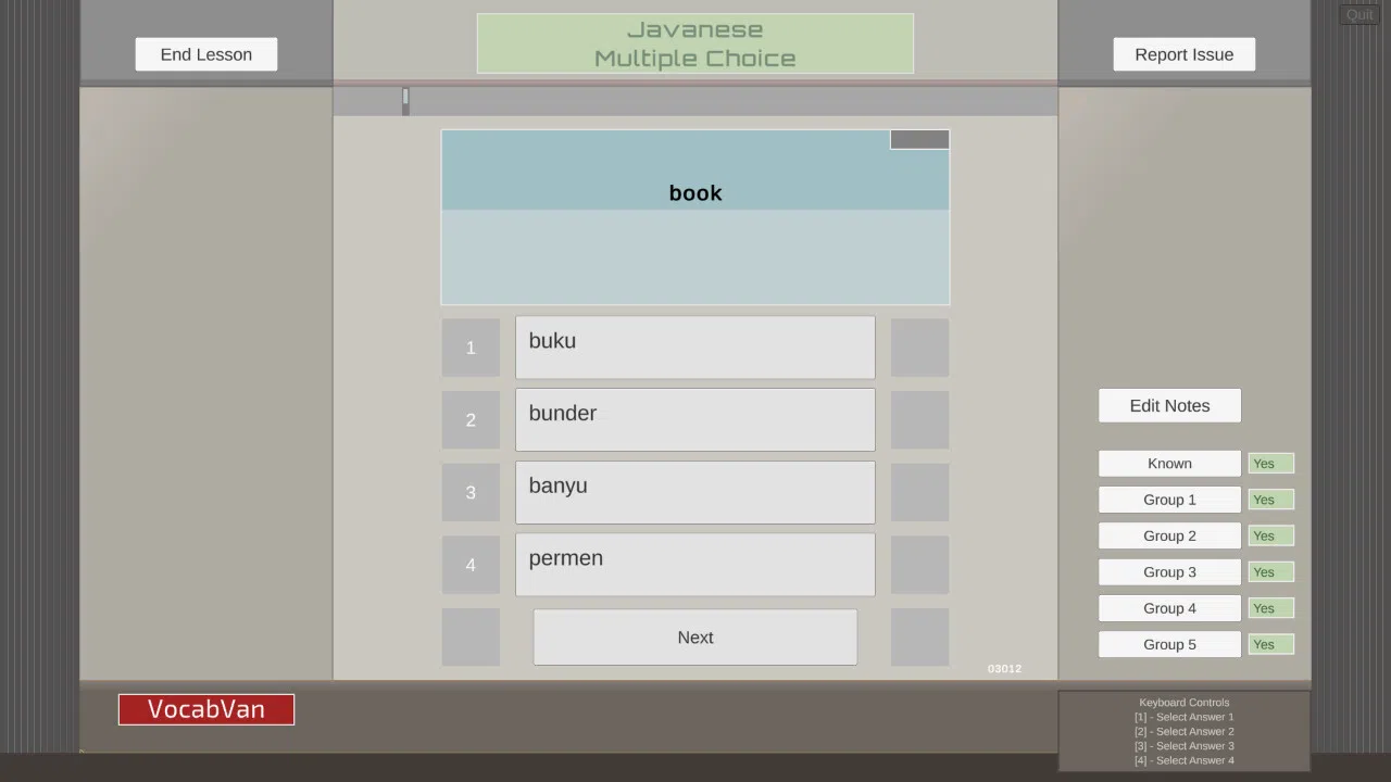 VocabVan - Javanese Screenshot 0
