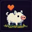 White piggy icon