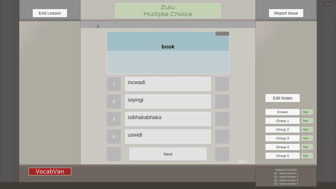 VocabVan - Zulu Screenshot 0