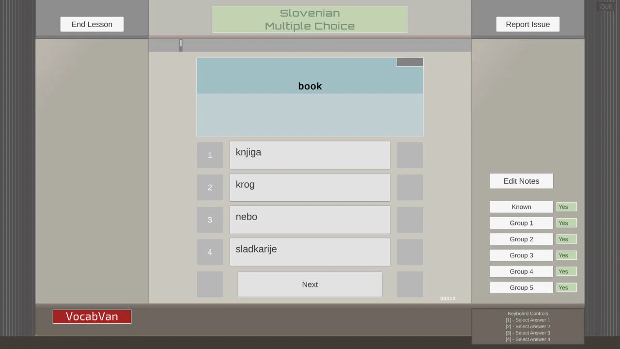 VocabVan - Slovenian Screenshot 0