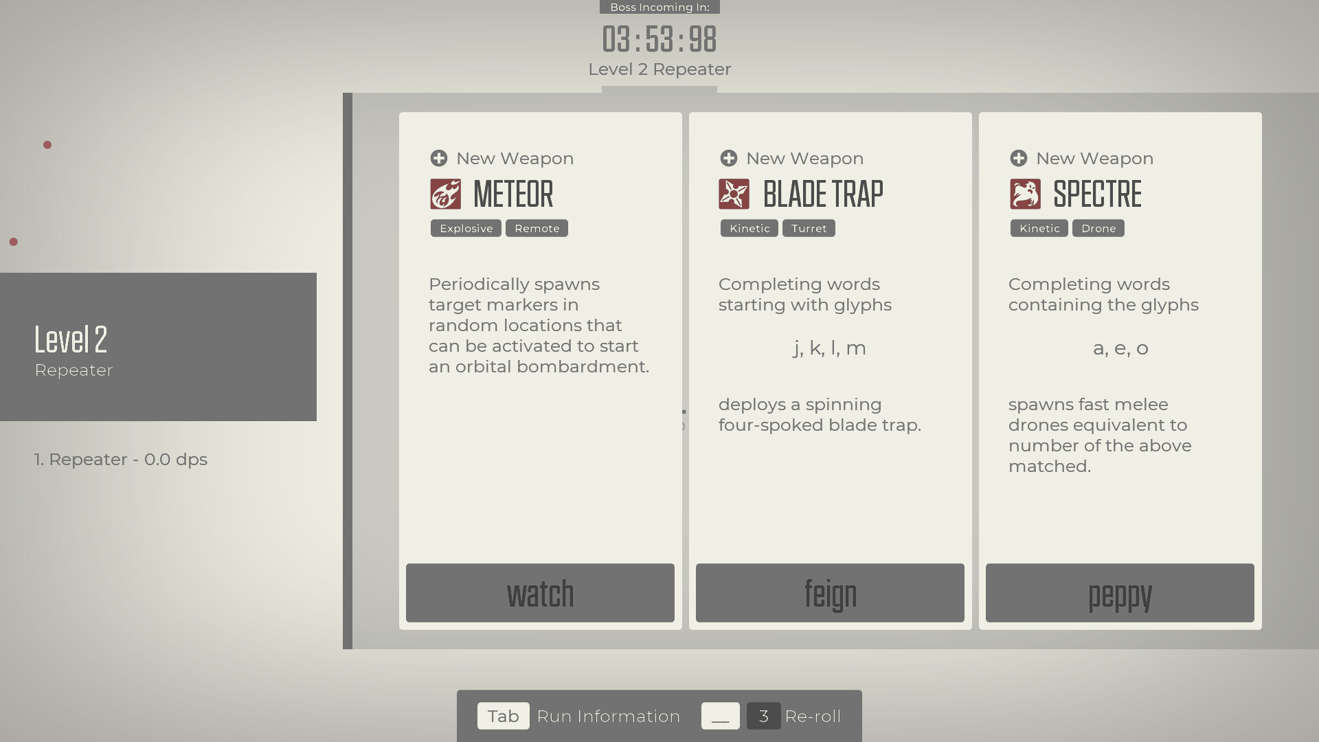 Glyphica: Typing Survival Demo Screenshot 2