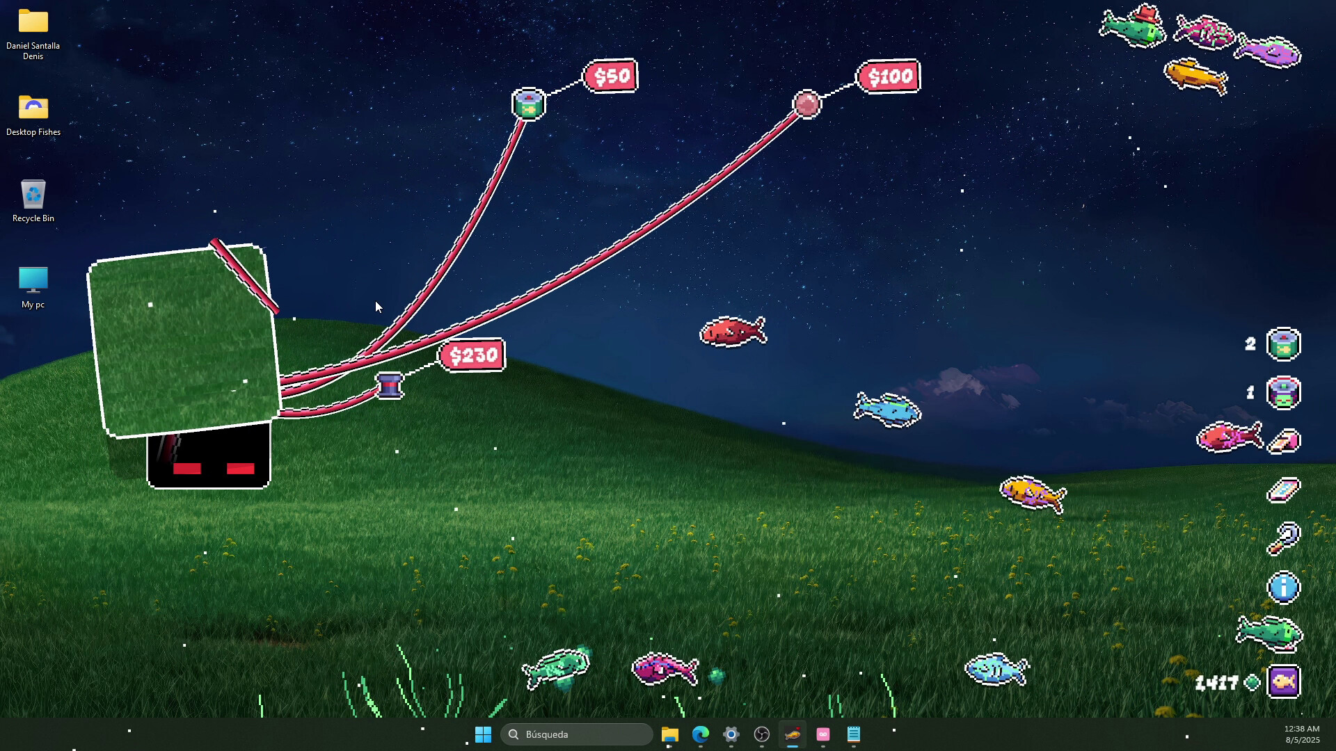Desktop Fishes Screenshot 2