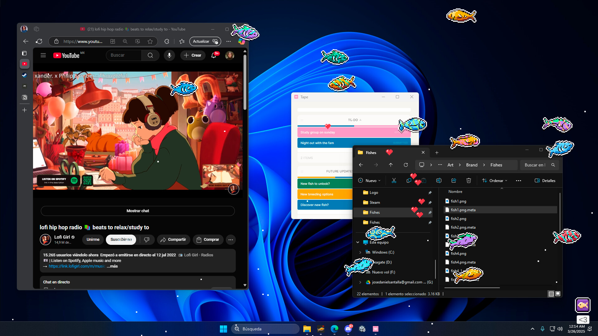Desktop Fishes Screenshot 5