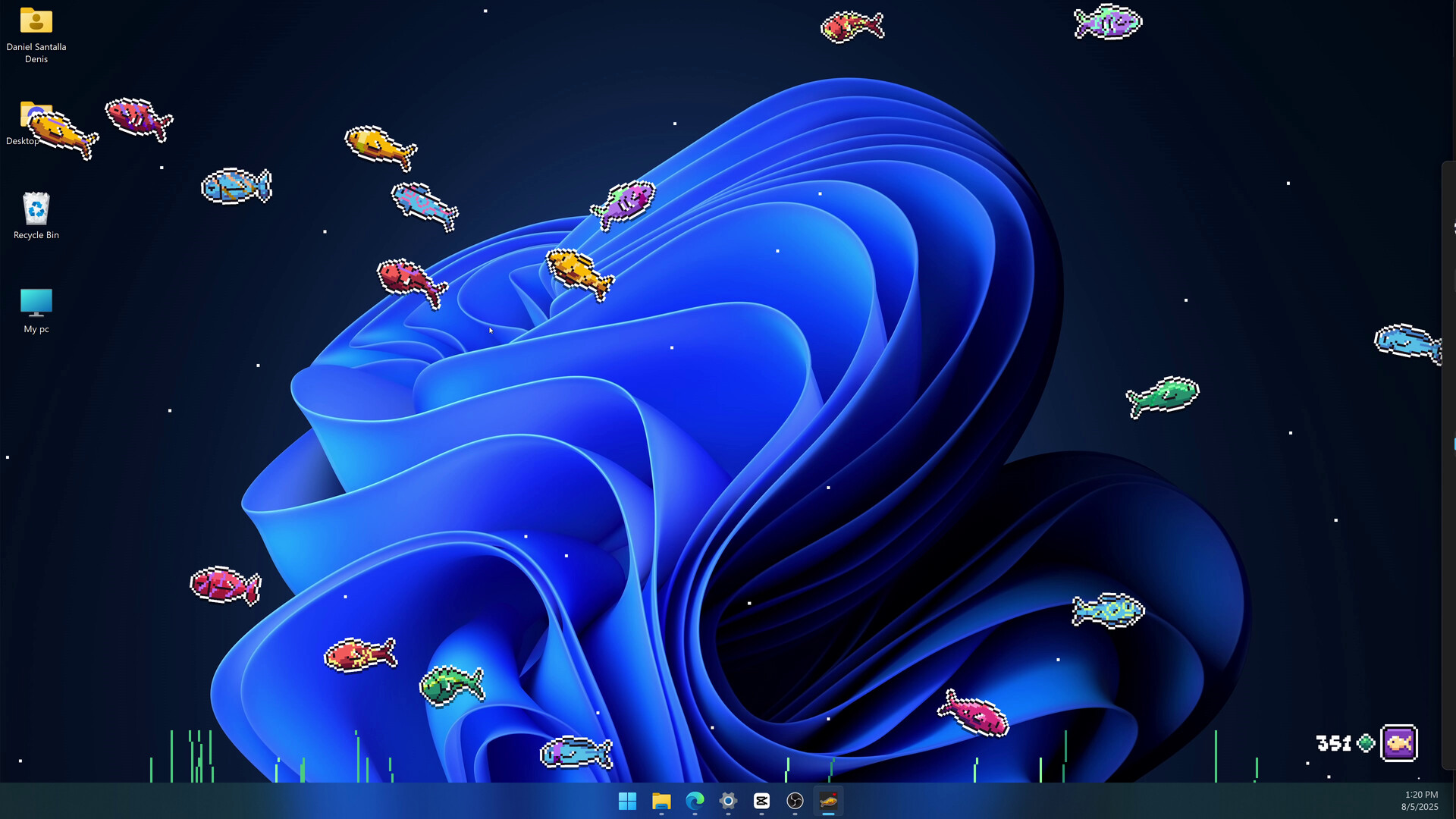 Desktop Fishes Screenshot 0