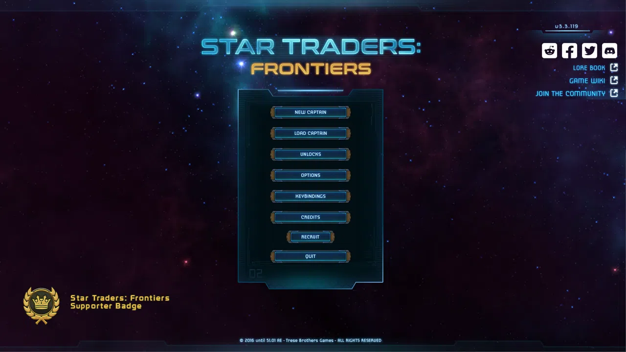 Star Traders: Frontiers Supporter Badge Screenshot 0
