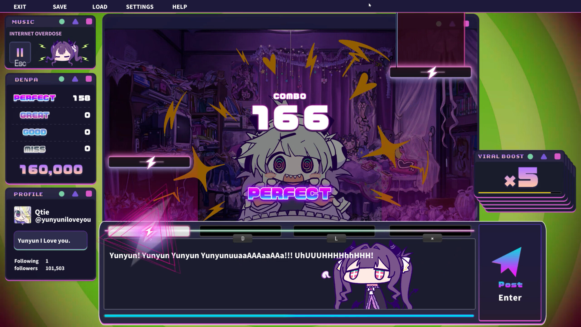 Yunyun Syndrome!? Rhythm Psychosis Screenshot 0