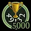 5000 points won leading the club icon