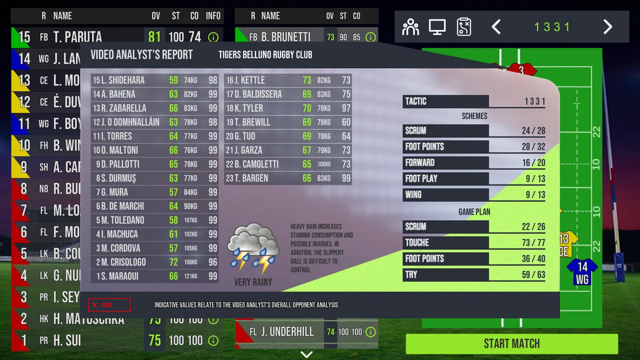 Rugby Tycoon Rugby Rovigo Delta Screenshot 3