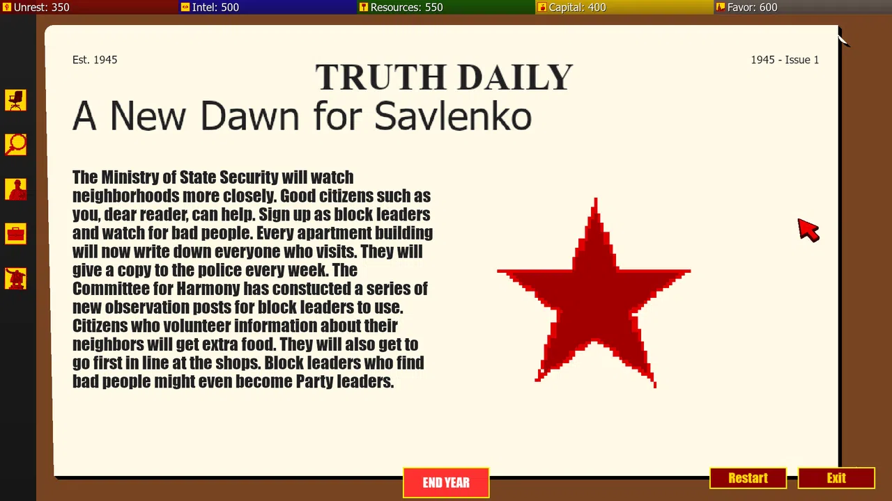 Politburo Simulator Screenshot 1