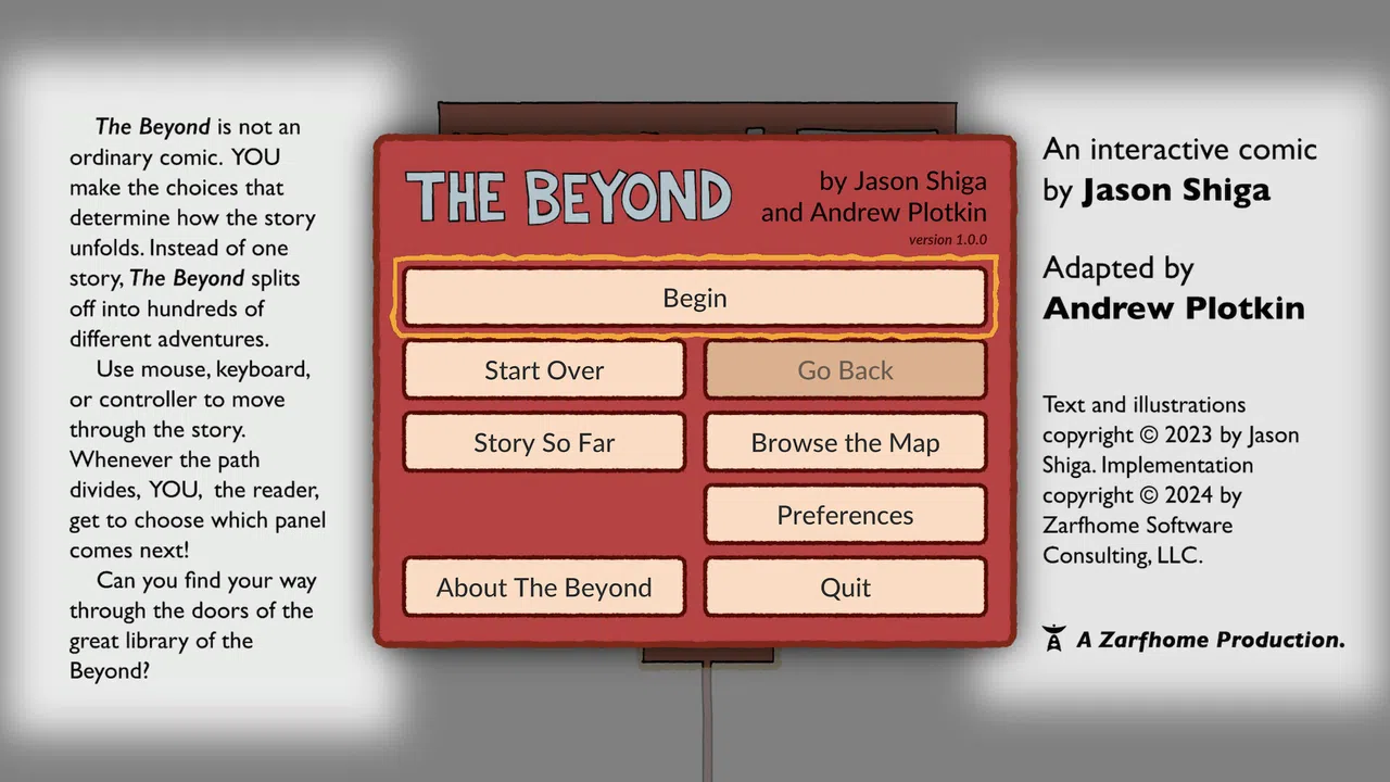 The Beyond: An Interactive Comic Book Screenshot 5