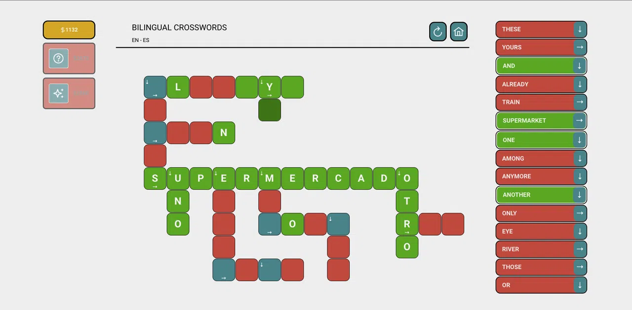 Bilingual Crosswords Screenshot 0