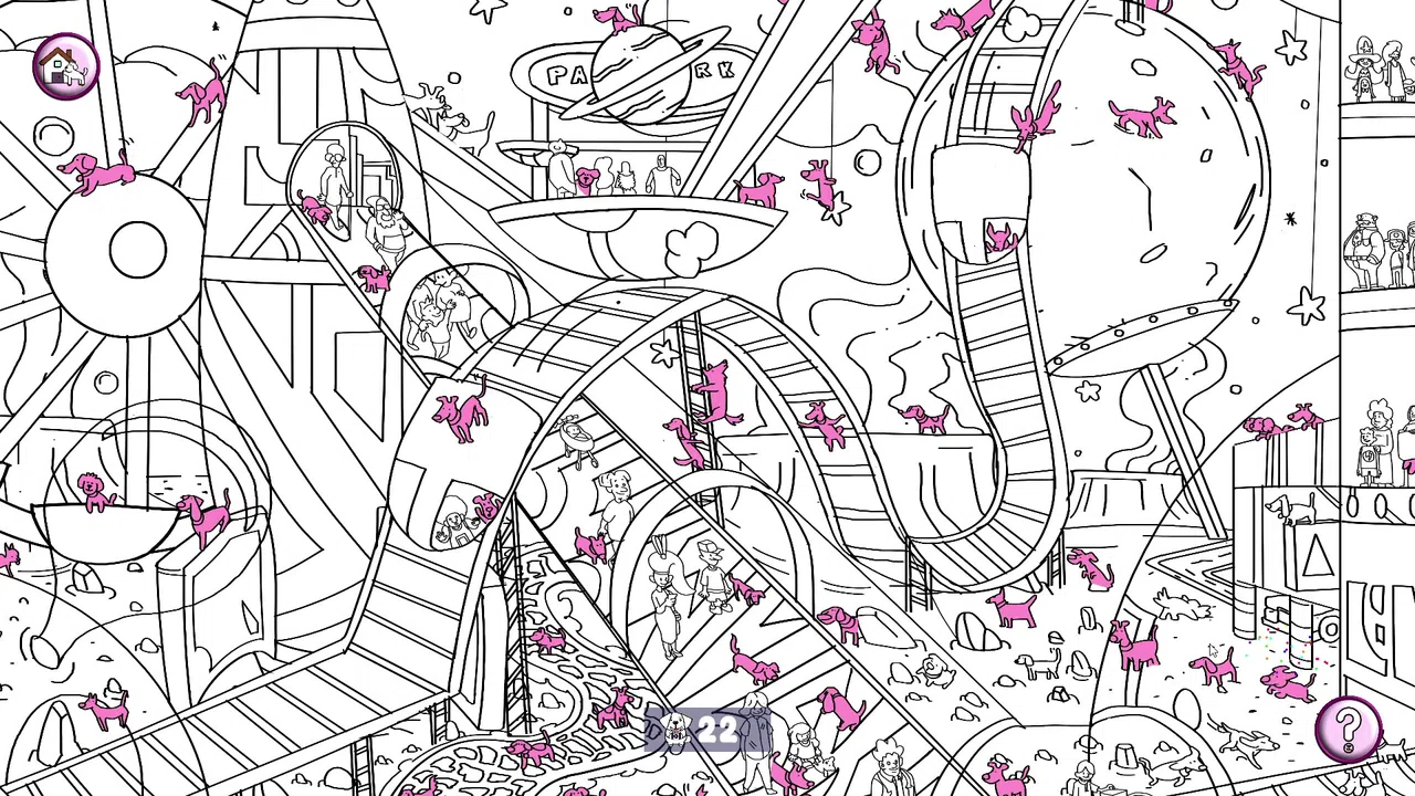 101 Cute Playland Dogs: Find & Paint Screenshot 1