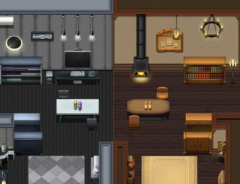 RPG Maker MZ - Useful Interior Tiles Modern and Fantasy Screenshot 0