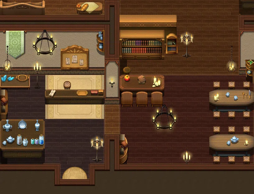 RPG Maker MZ - Useful Interior Tiles Modern and Fantasy Screenshot 2